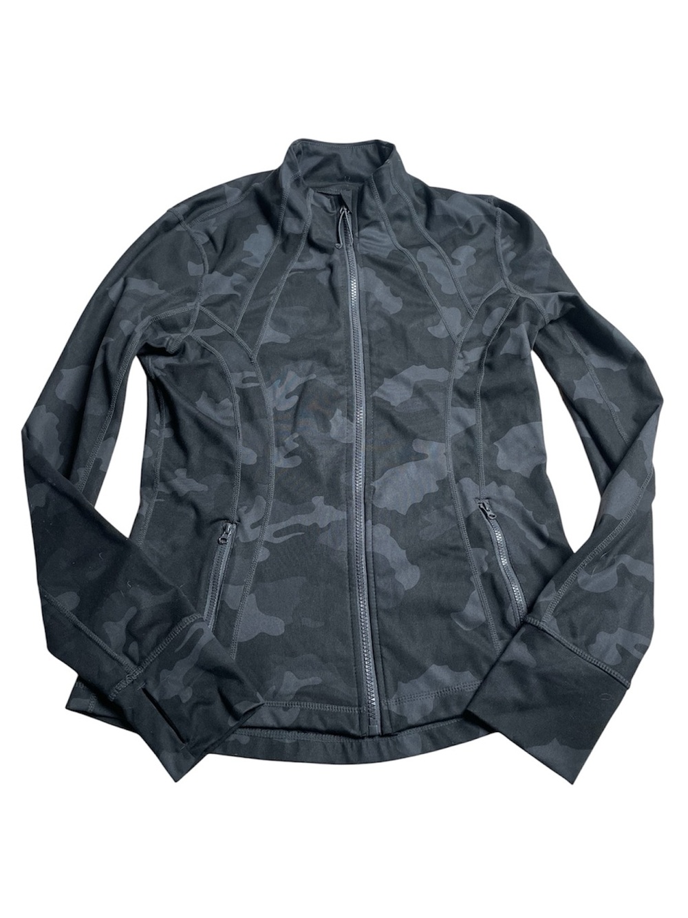 Yogalicious Black Camo Zip-Up Utility Jacket